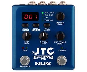 NUX JTC PRO Drum Loop Pro Pédale Dual Switch Looper 6 heures d'enregistrement 24 bits et 44,1 kHz fréquence d'échantillonnage