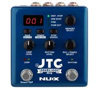 Nux NDL-5 JTC Pro Drum&Loop PRO, Pédale Looper à double interrupteur (capacité d'enregistrement de 6 heures, entrée USB Micro-B, qualité audio 24 bits, action à double interrupteur), Bleu