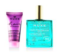 Nuxe Huile Prodigieuse Néroli Multi-Purpose Dry Oil 100 ml + Hair Prodigieux HighShine Shampoo 30 ml
