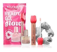 NUXE Coffret Glow On The Go – Soin Lèvres Very Rose + Huile Or Florale 10 ml + Chouchou