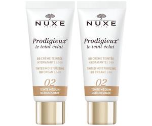 Nuxe Prodigieux® BB Crème Teintée Hydratante 24h 02 Teinte Médium De Jour 2x30 ml