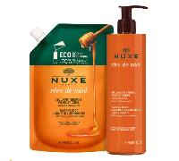 Nuxe Rêve de Miel® Gel lavant surgras visage et corps + recharge
