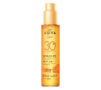 Nuxe Sun Huile bronzante Visage et Corps SPF30 Protection Cellulaire Anti-Age, Bronzage Sublime 150 ml