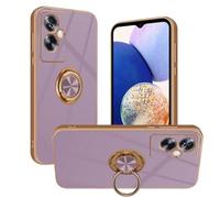 Nuxiady Coque pour Oppo A79 5G Antichoc Housse Silicone TPU Étui avec Magnétique Support à Anneau Rotatif, Etui 360° Ring Stand Case Protection Cover pour Oppo A79 5G, Violet