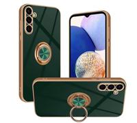 Nuxiady Coque pour Samsung Galaxy A25 5G Antichoc Housse Silicone TPU Étui avec Magnétique Support à Anneau Rotatif, Etui 360° Ring Stand Case Protection Cover pour Galaxy A25 5G, Vert