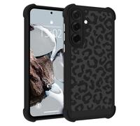 Nuxiady Coque pour Samsung Galaxy A36 5G Aesthetic Léopard Motif Silicone Antichoc Protection Housse Fleur Anti-Rayures Étui Bumper Cover pour Galaxy A36, Léopard-Noir