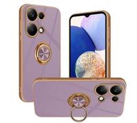 Nuxiady Coque pour Xiaomi Redmi Note 13 4G Antichoc Housse Silicone TPU Étui avec Magnétique Support à Anneau Rotatif, Etui 360° Ring Stand Case Protection Cover pour Redmi Note 13 4G, Violet