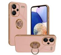 Nuxiady Coque pour Xiaomi Redmi Note 13 Pro Plus 5G Antichoc Housse Silicone TPU Étui avec Magnétique Support à Anneau Rotatif, Etui 360° Ring Stand Case Protection Cover, Rose