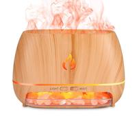 Nuxory Diffuseur d'Huiles Essentielles, 250ML 7 Couleurs Diffuseur Huiles Essentielles avec Effet Flamme, Silencieux Humidificateur Diffuseur Aromathérapie pour Bureau Yoga, Arrêt Automatique sans Eau