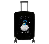 Nuxovilar Housse de protection pour valise, convient pour 55,9 à 61 cm, pour les fans d'astronaute, voyages à thème, rêves (motif astronaute lecture)