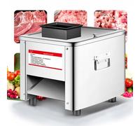 Nuxyyds Coupe-Viande électrique Commercial 850 W, Machine De Découpe Déchiquetée, Machine De Découpe Automatique De Légumes, Machine De Découpe De Viande De Porc, Facile à Nettoyer 2.5MM
