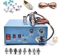 Nuxyyds Machine à Appliquer Les Strass 500 W avec 8 Embouts, Machine à Sertir Les Perles Et Outils De Presse Manuelle, sans Colle, 50 à 80 Pièces/Min pour Vêtements, Chaussures Et Décorations