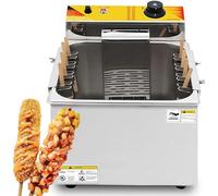 Nuxyyds Machine à Frire Commerciale De Bâtonnets De Hot-Dogs Au Fromage 5.1900 W, Friteuse Automatique 12L pour Chiens De Maïs, Friteuse électrique De Cuisine pour Chips, Frites, Beignets