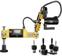 Nuxyyds Taraudeuse électrique 600 W, Taraudeuse électrique Universelle Tactile 360° M3-M16, 8 Pinces Incluses, Bras De 1000 Mm, pour La Fabrication De Machines Et De Moules