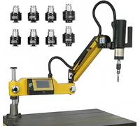 Nuxyyds Taraudeuse électrique M3-M16, Outil à Couple élevé 600 W avec Bras De Taraudage Rotatif à 360° 8 Pinces De Serrage pour Perçage Et Filetage De Précision, écran Tactile Intelligent