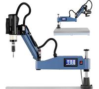 Nuxyyds Taraudeuse électrique Omnidirectionnelle à 360°, Machine De Taraudage Et De Perçage, Moteur à Couple élevé De 600 W, 8 Pinces De Serrage Incluses, pour Acier/Aluminium