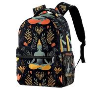 NUYFVG Sac à dos avec impression d'exercice de yoga pour enfants Lagre Capacité Sac à dos pour enfants Sac d'école Sac à livres pour adolescents Primaire Junior