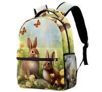 NUYFVG Sac à dos d'école, pensées avec papillon, sacs d'école pour garçons et filles, sac à dos léger décontracté