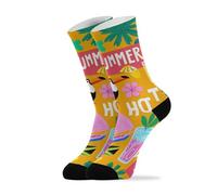 NUYFVG Summer Island Lot de 2 paires de chaussettes de course à pied unisexes pour adulte Noir