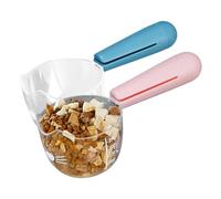 Nuyhadds 1 cuillère à café - Clip d'étanchéité pour collation - Mesure de la nourriture pour chien - Cuillère traitée chat - 2 verres doseurs transparents avec graduation pour chien - Ustensiles de