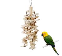 Nuyhadds à mâcher pour perroquet - Calopsitte en bois naturel à suspendre | pendentifs cage à mâcher, décoratifs relaxants, briseur d'ennui | Merveilleux accessoire de cage pour