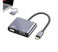 Nuyhadds Adaptateur de type C VGA USB 3.0 PD - Répartiteur USB pour