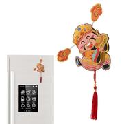 Nuyhadds Aimant de réfrigérateur du Nouvel An Dieu de la richesse - Autocollant magnétique pour réfrigérateur - Décoration de réfrigérateur - Dieu de la richesse - Autocollant magnétique pour