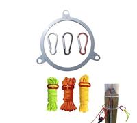 Nuyhadds Anneau de corde à vent pour poêle, cheminée, en acier inoxydable, portable, léger, pour pelouse, jardin, terrasse, porche, camping-car, feu de camp, pique-nique
