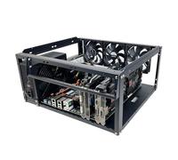 Nuyhadds Black Computer Case - Châssis Compact Mid, Shell de Construction PC de Bureau | Grande Dissipation de Chaleur Performance de Flux d'air supérieur, Salle de Mise à Niveau d'installation de