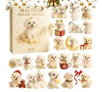 Nuyhadds Calendrier De L'Avent Décoratif 2025,Pendentif 2D De Noël 24 Jours,Pendentif Compte-Rebours Thème Chiot Pour Fêtes - Pour Mur Fenêtre Arbre Fête Intérieur Chambre Vacances