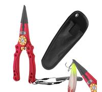 Nuyhadds Ciseaux de pêche, outil pour décrocher les appâts de pêche - Extracteur d'hameçons et pince à anneaux fendus | Pour eau salée, offshore, surf, pêche à la traîne, lancer, camping, randonnée