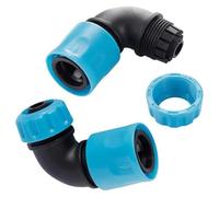 Nuyhadds Coupleur De D'arrière-Cour - Deux Unités De Matériel De Liquide, Séparateur Rapide De À Embout Courbé À Droite, Jonction d'angle en Bronze Solide, Fixation D'allongement De Robinet Soli