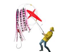 Nuyhadds Leurre de pêche au calamar, jupes trolling lures, hameçon de pêche au thon en eau salée | Leurre de pêche d'eau douce pour truites - poissons de mer - Accessoires d'outils UN