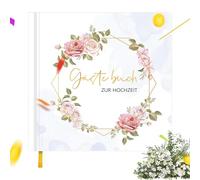 Nuyhadds Livre d'or pour fête prénatale, réception de mariage | Registre des visiteurs - Livre d'or de fête avec couverture rigide pour mariage, réception, fête d'anniversaire