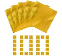 Nuyhadds Lot de 100 feuilles d'aluminium brillantes - Outils de gravure - Papier de bricolage - Pour la peinture, le design des ongles, le bricolage, le gaufrage, le scrapbooking, la fabrication de