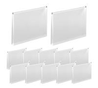 Nuyhadds Lot de 12 pochettes étanches pour documents A4 A5, robustes et multifonctionnels, fournitures scolaires pour documents, papiers d'examen