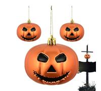 Nuyhadds Lot de 3 boules décoratives pour arbre d'Halloween, design fantôme, décoration d'intérieur pour fenêtre murale de vacances, pendentif rétro