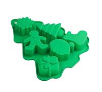 Nuyhadds Moules De Noël En Silicone,Outil De Pâtisserie En Silicone À 6 Cavités | Moules 3D Flocon De Neige Arbre Père Noël,Pour Topper De Cupcake, Mousse, Pâtisserie, Chocolat,