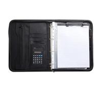 Nuyhadds Organiseur de dossiers extensible A4 en cuir synthétique avec fermeture éclair - Support légal multifonctionnel pour bureau, réunion, voyage