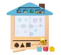 Nuyhadds Planche à dessin magnétique en bois pour tout-petits - Carnet d'écriture effaçable pour croquis, croquis, jeux de peinture pour tout-petits de plus de 3 ans