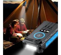 Nuyhadds Power Bank Solaire | Chargeur de Téléphone Portable avec Lampe Torche,Batterie Externe Pliable avec Alarme SOS et Boussole Intégrée pour Femmes, Hommes et Adolescents