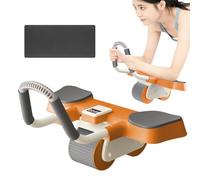 Nuyhadds Roue AB Roller d'exercice à automatique pour le ventre | Roue d'entraînement avec minuterie, coudière et support de téléphone pour la maison, les voyages, la salle de sport