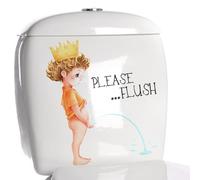 Nuyhadds Si vous manquez d'autocollants de toilette, enfant uriner salle de bain autocollant mural imperméable, autocollant art mural signe décor, amovible peintures murales pour siège de toilette