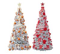 Nuyhgtr Artificial Pencil Christmas - Foldable Slim Design for Holiday Parties, Realistic Green Branches with Easy Assembly, Fake Evergreen for Apartment Corner Office Lobby Indoor Outdoor Home Disp