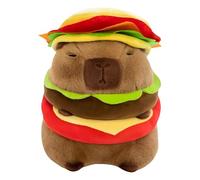 Nuyhgtr Capybara Burger Plush, Cute Capybara Plushie, Super Soft Capybara Doll, Capybara Animal Pillow, Cartoon Animal Plush Toy, Plushie Capybara Pillow, Comfortable Plush Doll, Capybara