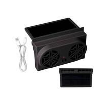 Nuyhgtr Car Window Ventilator, Solar Powered Cooling Fan, Energy Saving Electric Exhaust System, Rechargeable Battery Function,Excellent for Outdoor Rv Travel Driving Adventures