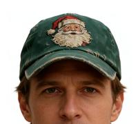 Nuyhgtr Casquette De Baseball Père Noël, Style Rétro Aérée et Brodée à l'Effigie Festive, Chapeau de Fêtes Adulte Unisexe, Pour Adultes, Couples, Famille, Amis,