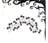 Nuyhgtr Halloween Willow Vine Lights, Pumpkin Vine String Light, Waterproof Twig Garland for Holiday Decoration, Mirrors, Porches, Gardens, Bedrooms, Staircases, Terraces, and Window, 70.87 inches