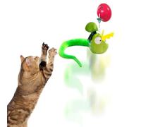 Nuyhgtr Jouet Automatique pour Chats - Jouet Doux pour Chaton avec Gazouillis et Interaction,Accessoire Miaulant Activé par pour Lutter Contre L'ennui des Chats par Le Jeu