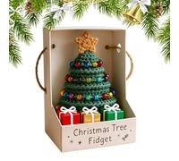 Nuyhgtr Kit de crochet pour sapin de Noël - Kit de crochet avec perles, arbre pour apprendre à tricoter avec instructions (français non garanti) - Pour fête de Noël, vacances, adultes, débutants